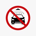 No carwash sign. Vector car wash prohibiting symbol