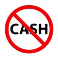 No cash concept icon.