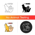 No cat testing gradient icon