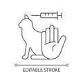 No cat testing linear icon