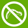 No caterpillar sign icon green