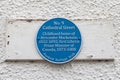 No 9 Cathedral Street Plaque in Dunkeld, Scotland