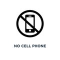 No cell phone icon. Simple element illustration. No cell phone c Royalty Free Stock Photo