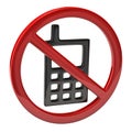 No cell phone sign Royalty Free Stock Photo