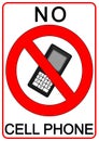 No cell phone sign Royalty Free Stock Photo