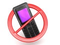 No Cell phones allowed sign Royalty Free Stock Photo