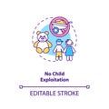 No child exploitation concept icon Royalty Free Stock Photo