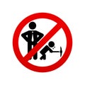 No Child labour Icon. Stop child labour. Vector Icon.