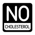 NO CHOLESTEROL black stamp on white