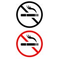 No Cigarette icon vector. no smoke illustration sign. For web sites