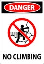 No Climbing Sign Danger - No Climbing