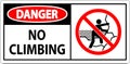 No Climbing Sign Danger - No Climbing