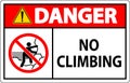 No Climbing Sign Danger - No Climbing