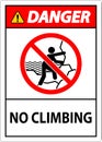 No Climbing Sign Danger - No Climbing