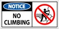 No Climbing Sign Notice - No Climbing