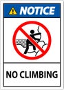 No Climbing Sign Notice - No Climbing