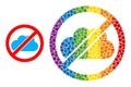 Dot No Cloud Composition Icon of LGBT-Colored Round Dots