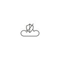 no cloud security icon Royalty Free Stock Photo