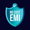 No coast EMI blue color vector icon