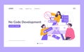 No Code Development Collaboration Vector Royalty Free Stock Photo