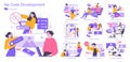 No Code Development Concepts in Royalty Free Stock Photo