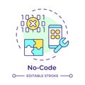 No code multi color concept icon Royalty Free Stock Photo