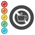 No coffee breaks - No coffee sign Royalty Free Stock Photo
