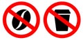 No coffee vector sign Royalty Free Stock Photo