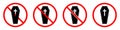 No coffin sign. Coffin is forbidden. Set of prohibited signs Royalty Free Stock Photo