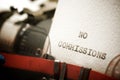 No commissions text Royalty Free Stock Photo
