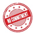 NO COMMITMENT text written on red grungy round stamp