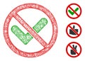 No Confirmation Polygonal Web Vector Mesh Illustration Royalty Free Stock Photo