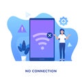 No connection illustration concept Royalty Free Stock Photo