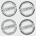 No contract insignia stamp isolated on white. Royalty Free Stock Photo