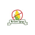 No corn syrup food label, healthy product sticker