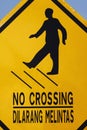 No crossing sign. Decorative background design