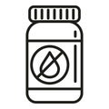 No cry pills icon outline vector. Cure pill