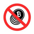 no crypto currency pay sign symbol icon Royalty Free Stock Photo