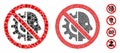 No cyborgs Mosaic Icon of Tuberous Pieces