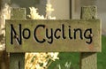 No cycling Royalty Free Stock Photo