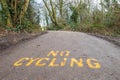 No cycling path in the woods