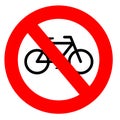 No cycling sign Royalty Free Stock Photo