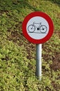 No cycling sign Royalty Free Stock Photo