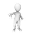 3d man, thumb down Royalty Free Stock Photo