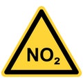 NO2 and danger sign