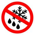 No defrost, keep frozen sign Royalty Free Stock Photo