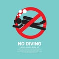 No Diving Icon Symbol Vector Royalty Free Stock Photo