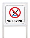 No diving sign Royalty Free Stock Photo