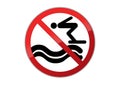 No Diving Sign vector Royalty Free Stock Photo