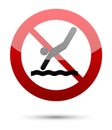 No diving sign Royalty Free Stock Photo